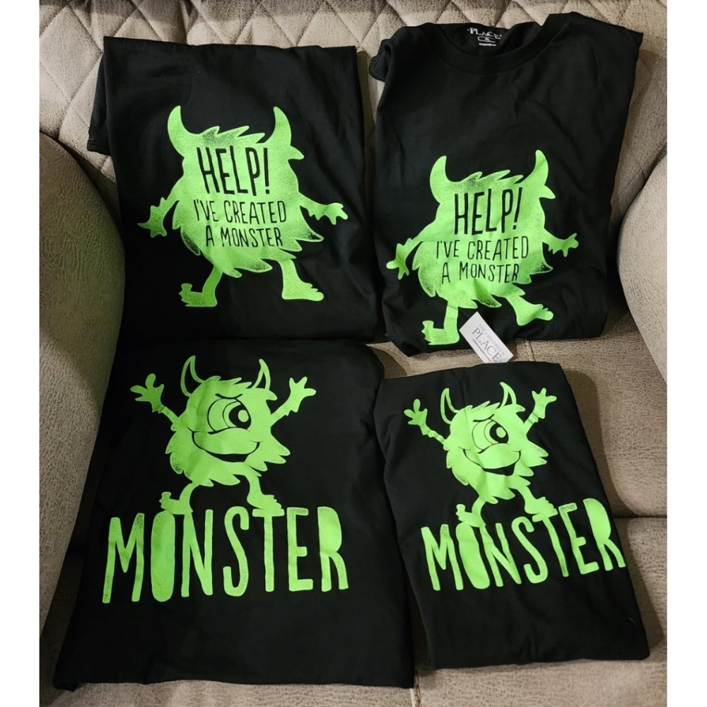 Family matching dad mom and me graphic tee I've created a monster XL XXL 16 4